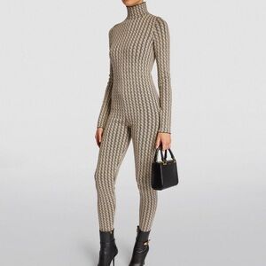 VICTORIA BECKHAM
Merino Wool-Blend Monogram Jumpsuit